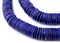 The Bead Chest 14mm Lapis Blue Bone Button Beads: Nepal Flat Round Disk Heishi Beads for DIY Necklace Jewelry Making
